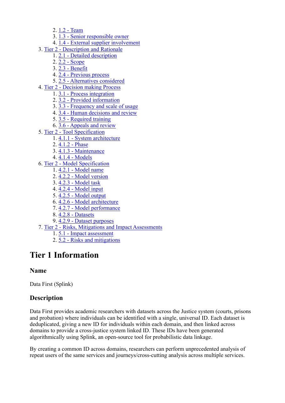 Screenshot p2: MoJ — “Data First”